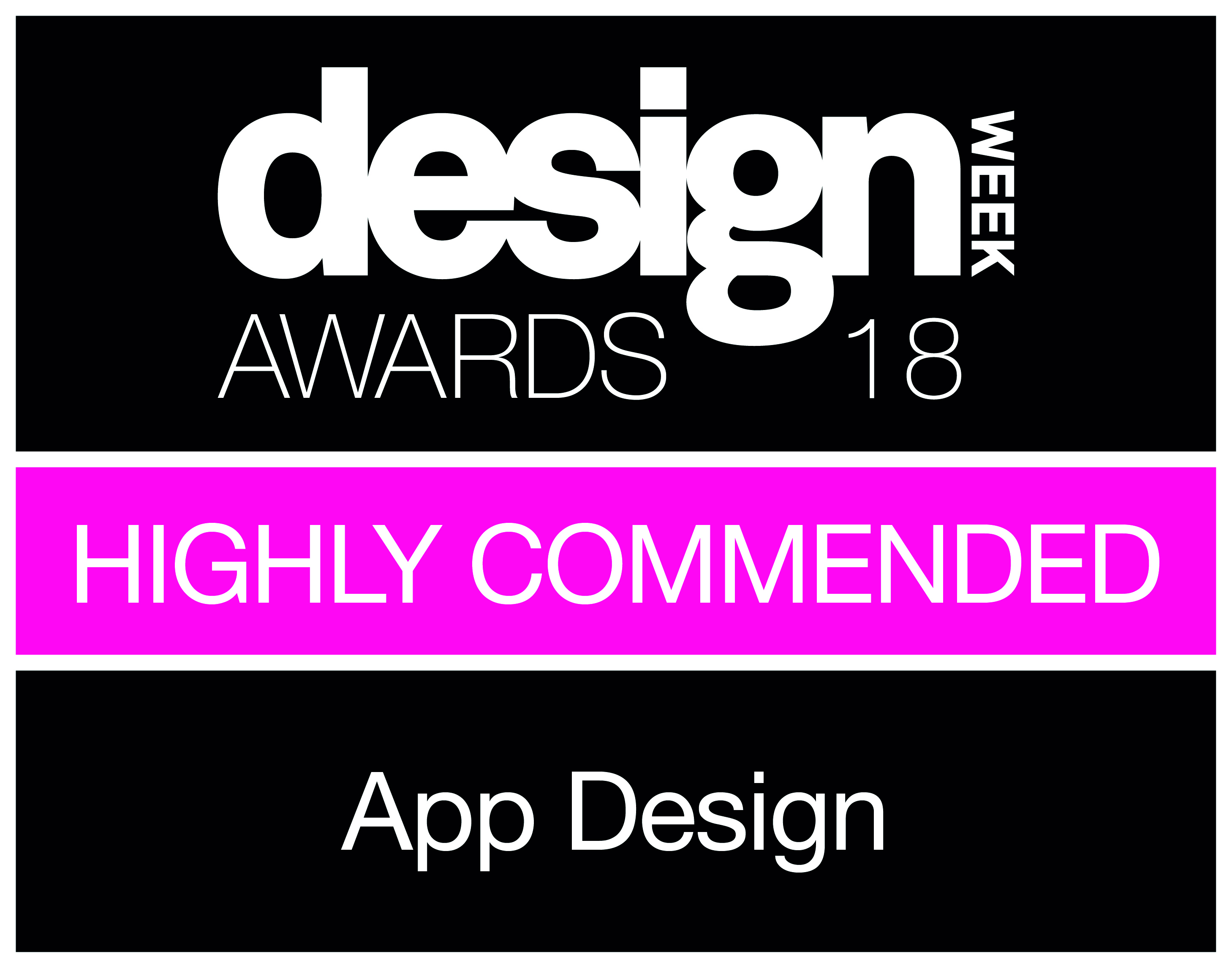 DWA18_App_Design_HC Design Week Awards 2018 Highly Commended Logo, App Design category