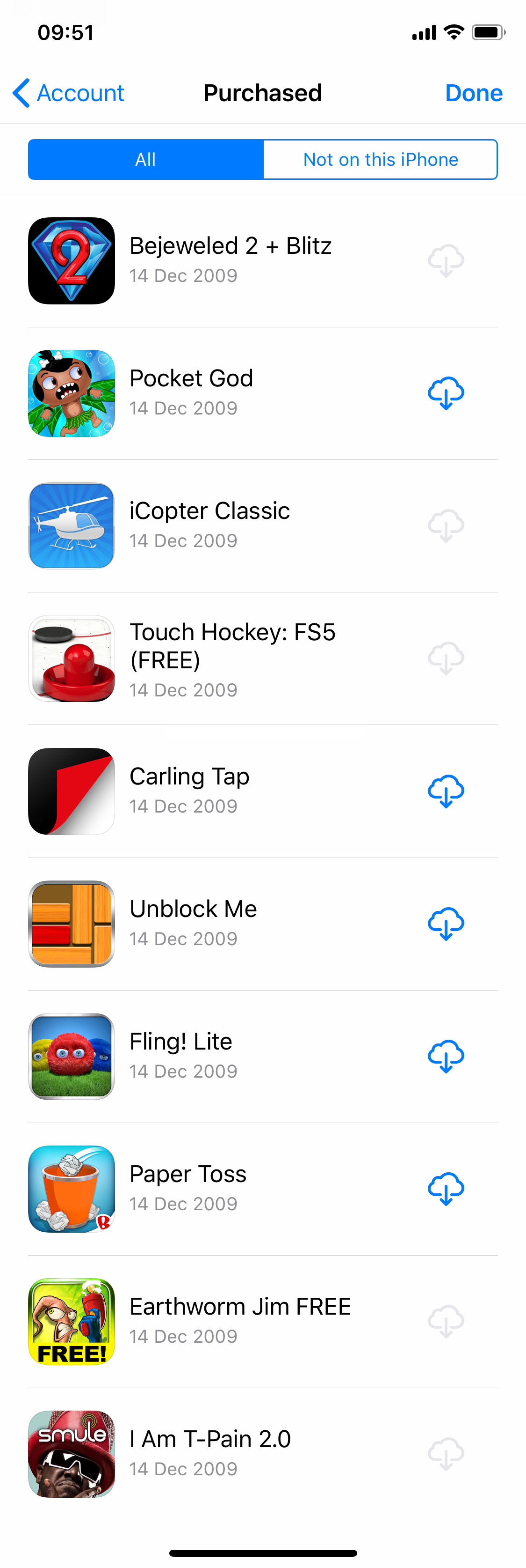 memmins Apps Screenshot of the first apps downloaded to Matt's iPod Touch