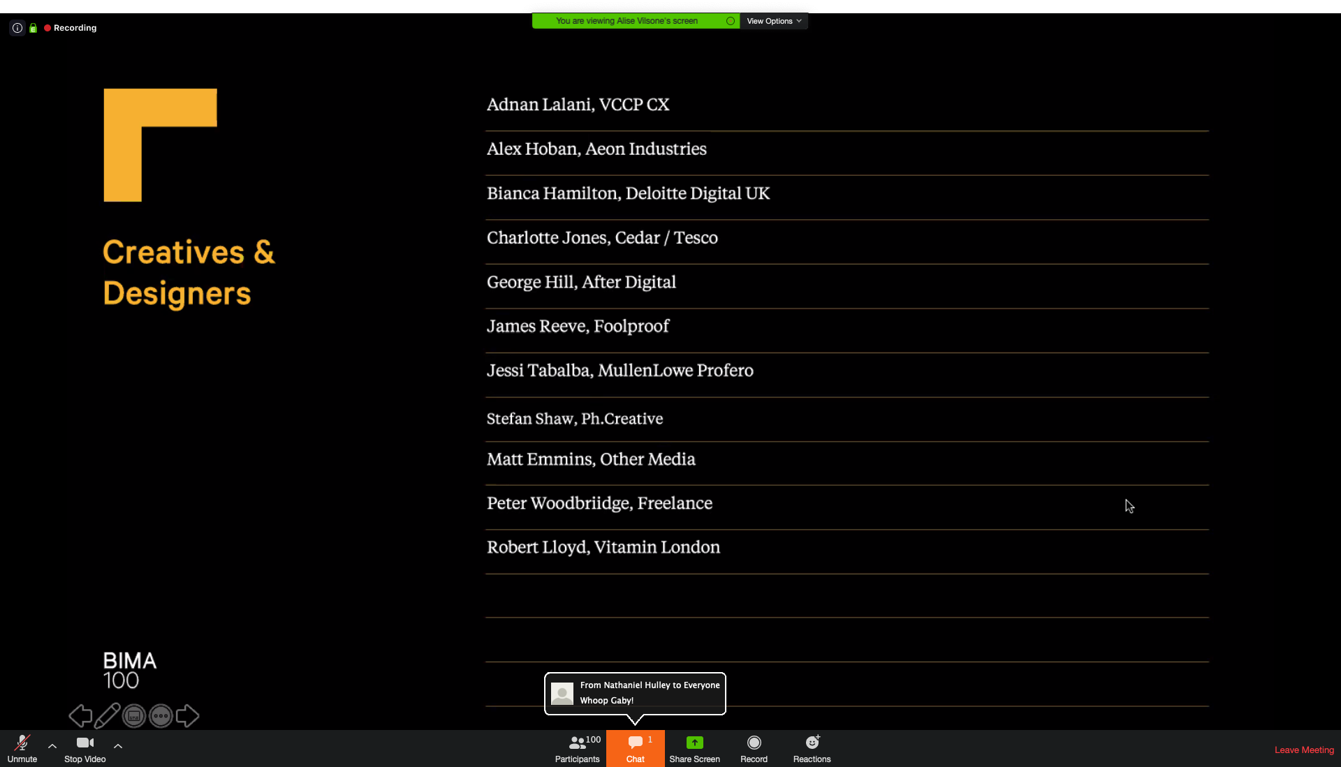 BIMA Zoom 2