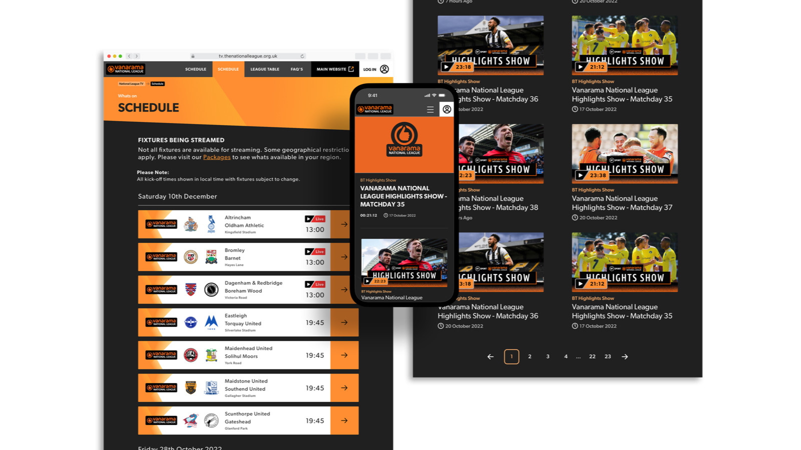 3 - Schedule Player Listing